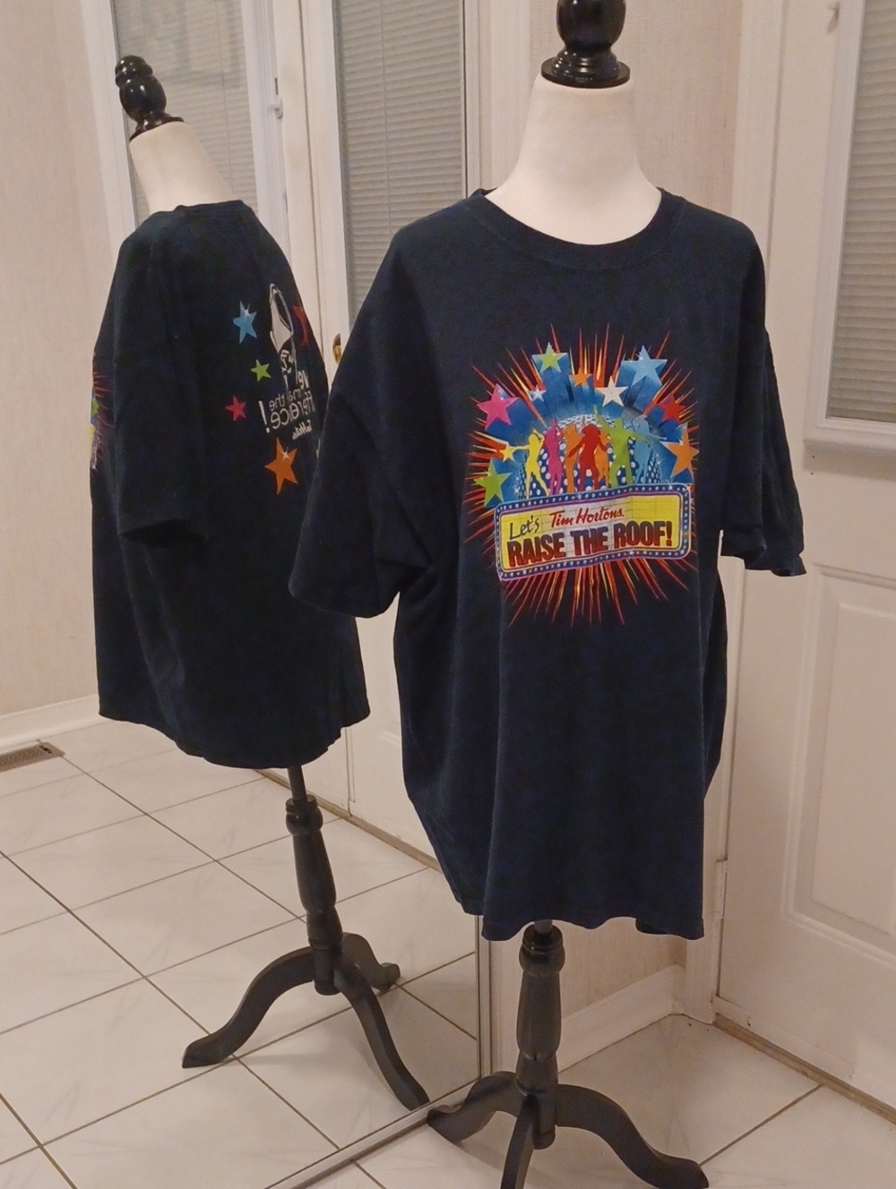 4/$60 Tim Hortons "Let's Raise The Roof!" Tee - Size XL